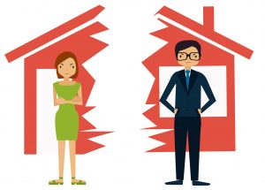 Bei einer Scheidung kommt es oft zur Gütertrennung - aber man kann ein Haus ja nicht in zwei Teile teilen